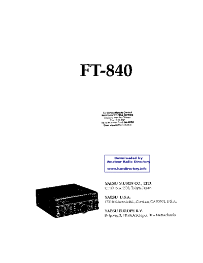 YAESU FT840  YAESU FT840.pdf