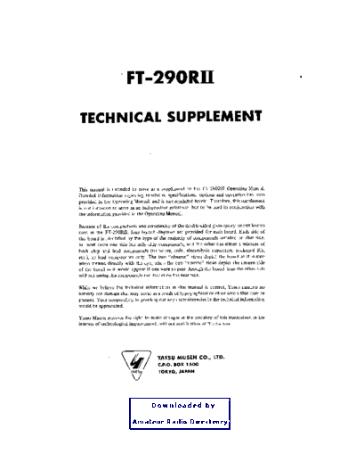YAESU FT290RII  YAESU FT290RII.pdf