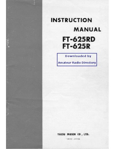 YAESU FT625R user  YAESU FT625R_user.pdf