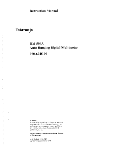 Tektronix TEK DM 504A Instruction  Tektronix TEK DM 504A Instruction.pdf