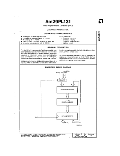 AMD 29PL131 Apr88  AMD _dataSheets 29PL131_Apr88.pdf