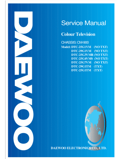 Daewoo CM-900  Daewoo TV CM-900.pdf
