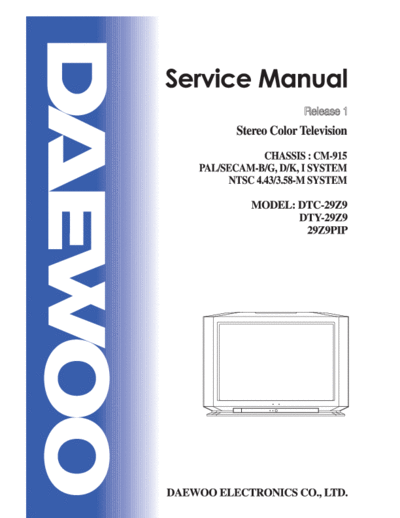 Daewoo CM-915  Daewoo TV CM-915.pdf