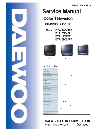 Daewoo CP-185  Daewoo TV CP-185.pdf