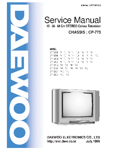 Daewoo cp-775v1  Daewoo TV cp-775v1.pdf