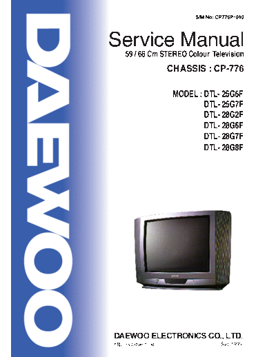 Daewoo cp-776  Daewoo TV cp-776.pdf