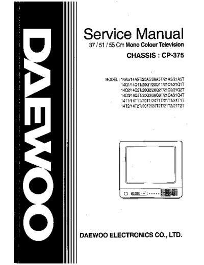 Daewoo cp375  Daewoo TV cp375.pdf