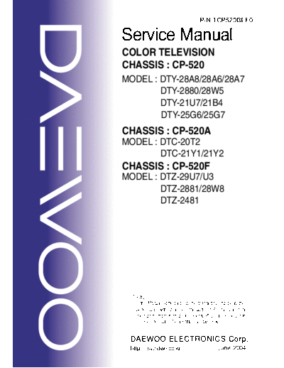 Daewoo dty-28a8 28a6 28a7 esm  Daewoo TV dty-28a8_28a6_28a7_esm.pdf