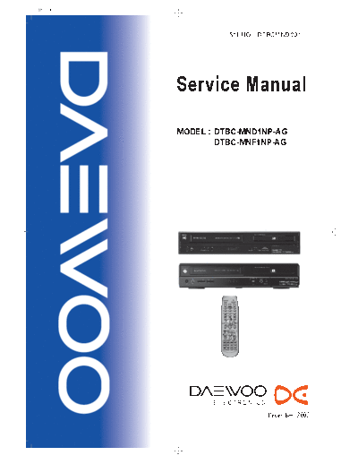 Daewoo DAEWOO DTBC-MND1NP-AG DTBC-MNF1NP-AG DVB- VCR DVD  Daewoo Video-DVD DAEWOO_DTBC-MND1NP-AG_DTBC-MNF1NP-AG_DVB-_VCR_DVD.pdf