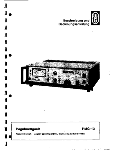 WG PMG-13 Bedienungsanleitung (schematics)  . Rare and Ancient Equipment WG PMG-13 Bedienungsanleitung (schematics).pdf