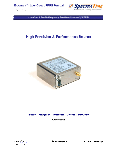 SpectraTime lpfrs manual1  . Rare and Ancient Equipment SpectraTime lpfrs_manual1.pdf