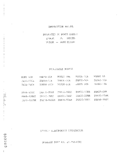 Kikusui KIKUSUI PAK A AM Series Instruction  . Rare and Ancient Equipment Kikusui KIKUSUI PAK A_AM Series Instruction.pdf