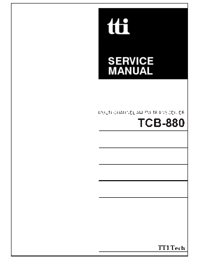 TTI tcb-880 service manual  . Rare and Ancient Equipment TTI tcb-880 service manual.pdf