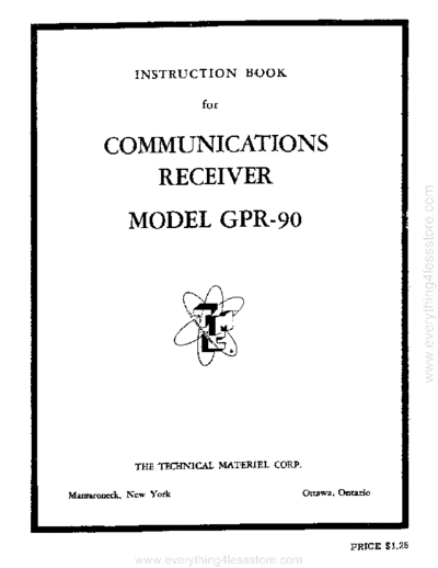 TMC tmc gpr-90 communications receiver  . Rare and Ancient Equipment TMC tmc_gpr-90_communications_receiver.pdf