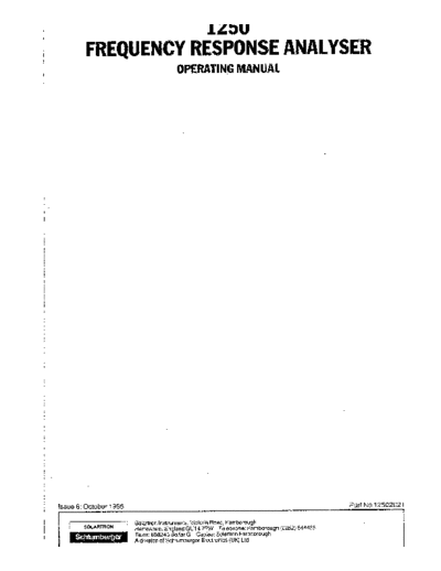 SOLARTRON 1250 Operating  . Rare and Ancient Equipment SOLARTRON SOLARTRON 1250 Operating.pdf