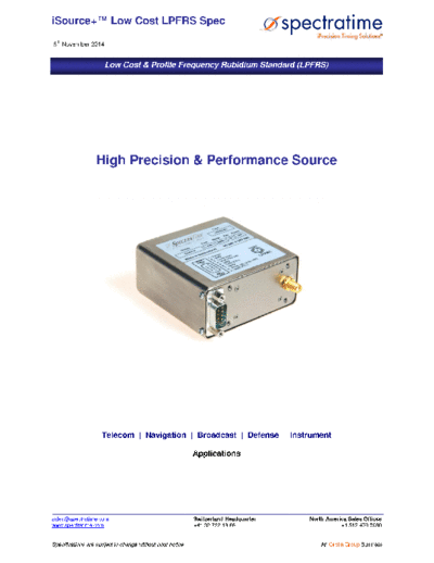 SpectraTime iSource LPFRS Spec  . Rare and Ancient Equipment SpectraTime iSource_LPFRS Spec.pdf