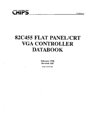 chipsAndTech 82C455 VGA Controller Feb90  . Rare and Ancient Equipment chipsAndTech 82C455_VGA_Controller_Feb90.pdf