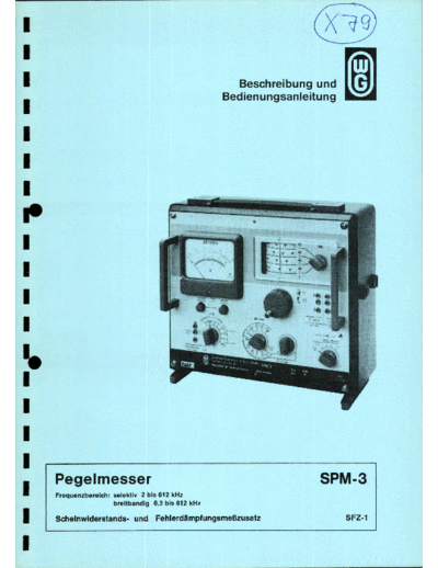 WG SPM3-Bedienungsanleitung und Anhang  . Rare and Ancient Equipment WG SPM3-Bedienungsanleitung und Anhang.pdf