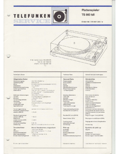 . Various telefunken ts860  . Various RTV telefunken_ts860.pdf