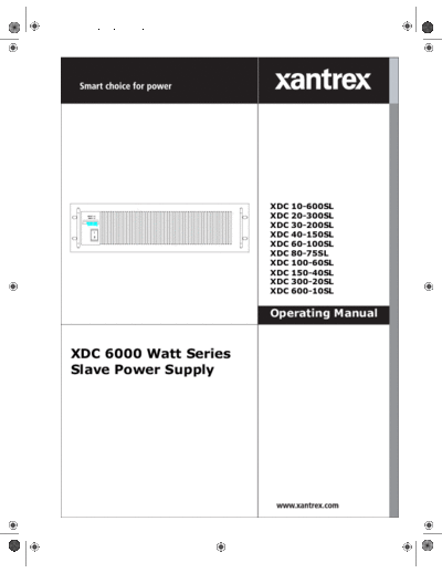 SORENSEN XANTREX  XDC Series Slave Operating  . Rare and Ancient Equipment SORENSEN XANTREX  XDC Series Slave Operating.pdf