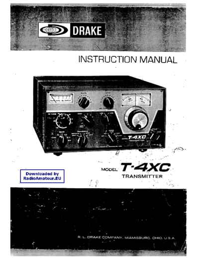 Drake T-4XC user  . Rare and Ancient Equipment Drake Drake_T-4XC_user.pdf