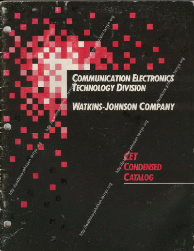 . Rare and Ancient Equipment WJ-catalog-May-1988  . Rare and Ancient Equipment watkins-johnson WJ-catalog-May-1988.pdf