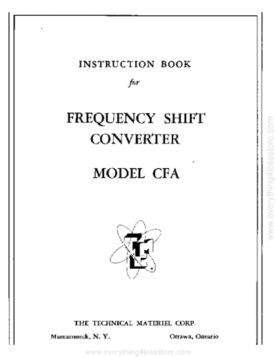TMC tmc cfa-1 frequency-shift converter  . Rare and Ancient Equipment TMC tmc_cfa-1_frequency-shift_converter.pdf