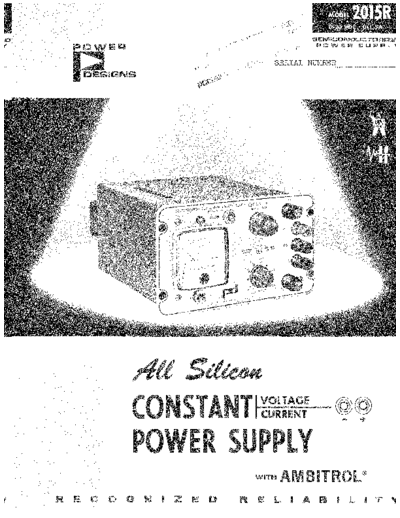 . Various POWER DESIGNS 2015R Instruction  . Various Power Designs POWER DESIGNS 2015R Instruction.pdf