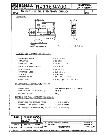 Radiall R433614700EN  . Rare and Ancient Equipment Radiall R433614700EN.pdf