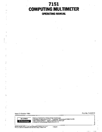 SOLARTRON 7151 Computing Multimeter User Manual  . Rare and Ancient Equipment SOLARTRON Solartron_7151_Computing_Multimeter_User_Manual.pdf