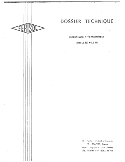 Ferisol Ferisol LG-102 Signal Generator (en Francais) WW  . Rare and Ancient Equipment Ferisol Ferisol LG-102 Signal Generator (en Francais) WW.pdf