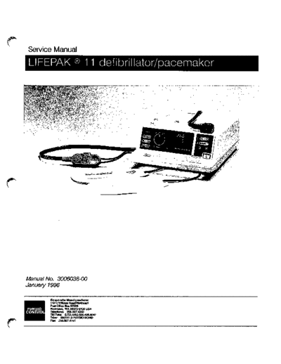 . Various Physio Control Lifepak 11 Defibrillator - Service manual  . Various Defibrillators and AEDs Physio Control Lifepak 11 Defibrillator - Service manual.pdf