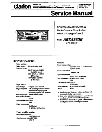 clarion clarion arx 5370 pe 1531e 800  clarion ARX-5370 PE-1531E clarion_arx_5370_pe_1531e_800.pdf