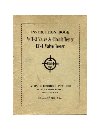 Palec vct-3 et4 instrcution book  . Rare and Ancient Equipment Palec vct-3_et4_instrcution_book.pdf