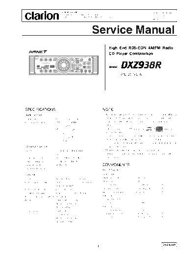 clarion clarion dxz938r 155  clarion DXZ-938 clarion_dxz938r_155.pdf