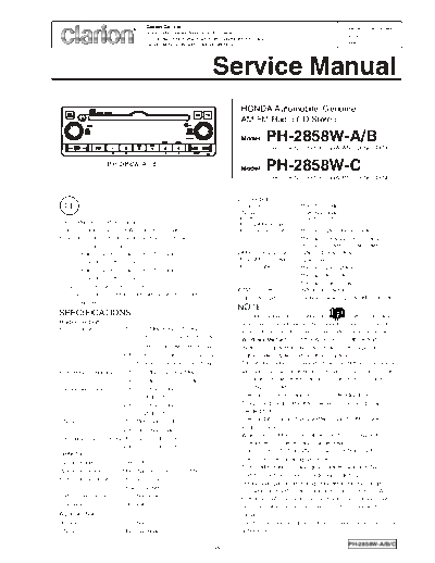 clarion clarion ph2858wa-b-e6368-00-honda  clarion PH-2858WA-B-E6368-00-HONDA clarion_ph2858wa-b-e6368-00-honda.pdf