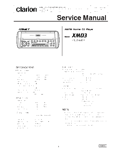 clarion clarion xmd3 sm  clarion XMD3 clarion_xmd3_sm.pdf