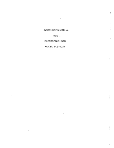 Kikusui PLZ 1002W Instruction  . Rare and Ancient Equipment Kikusui KIKUSUI PLZ 1002W Instruction.pdf