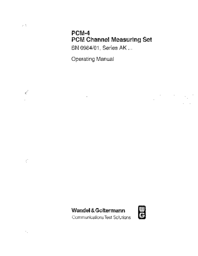 WG W&G PCM-4 Operating  . Rare and Ancient Equipment WG W&G PCM-4 Operating.pdf