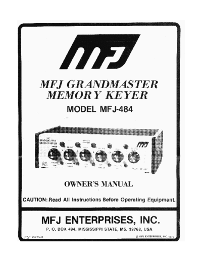 MFJ 484  . Rare and Ancient Equipment MFJ mfj484.pdf