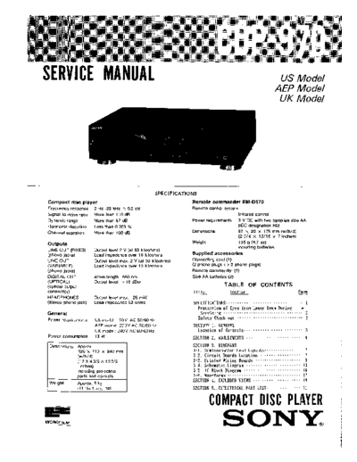 . Various sony cdp-970 sm  . Various RTV sony_cdp-970_sm.pdf