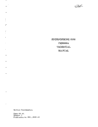 STORNO Storno CQM666x Technical-Manual  . Rare and Ancient Equipment STORNO Storno_CQM666x_Technical-Manual.pdf