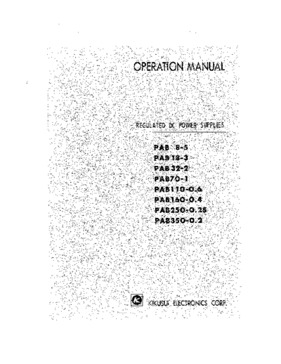 Kikusui PAB Series Operation  . Rare and Ancient Equipment Kikusui KIKUSUI PAB Series Operation.pdf