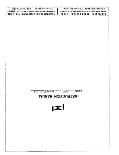 . Various POWER DESIGNS 5015T Instruction  . Various Power Designs POWER DESIGNS 5015T Instruction.pdf