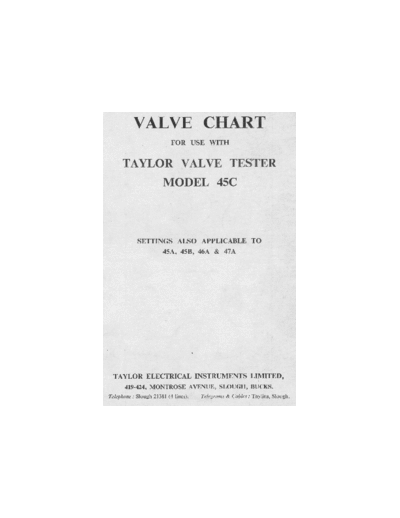 Taylor valve chart 45c 45a 45b 46a 47a  . Rare and Ancient Equipment Taylor valve_chart_45c_45a_45b_46a_47a.pdf