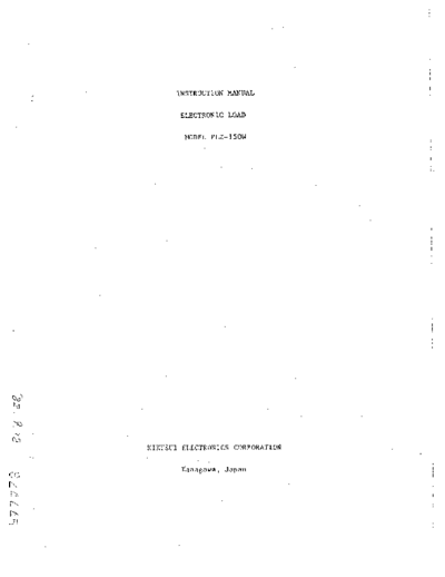 Kikusui KIKUSUI PLZ-150W Instruction  . Rare and Ancient Equipment Kikusui KIKUSUI PLZ-150W Instruction.pdf