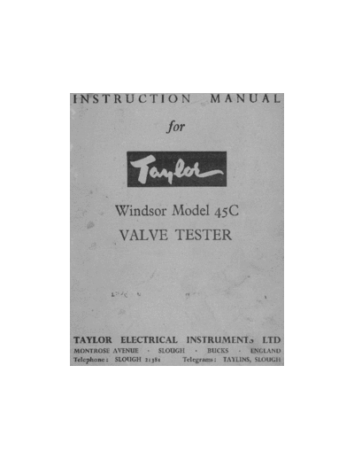 Taylor 45c instruction manual  . Rare and Ancient Equipment Taylor 45c_instruction_manual.pdf