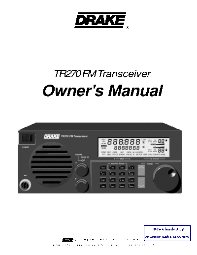 Drake TR270FM user  . Rare and Ancient Equipment Drake Drake_TR270FM_user.pdf