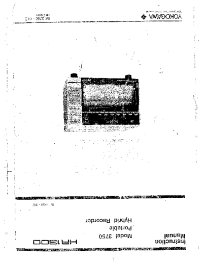 Yokogawa HR 1300 Instruction  . Rare and Ancient Equipment Yokogawa YOKOGAWA HR 1300 Instruction.pdf