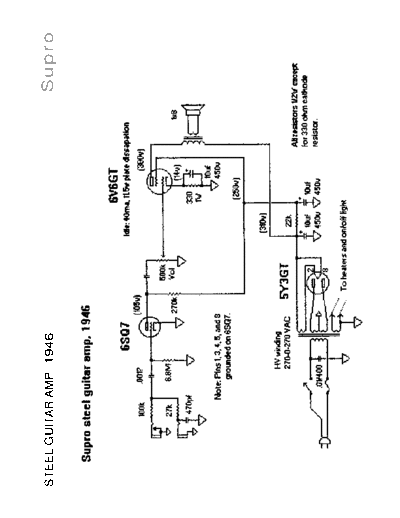 SUPRO Supro STEEL GUITAR AMP 1946  . Rare and Ancient Equipment SUPRO Supro_STEEL_GUITAR_AMP_1946.pdf